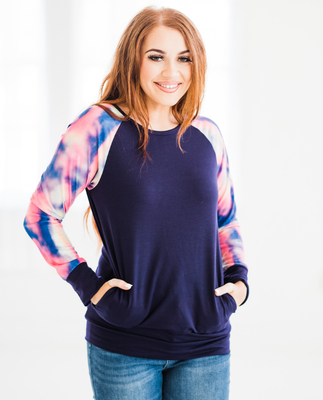 Electric Sunset Sweatshirt Tunic