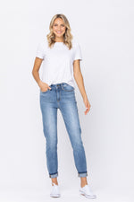 Load image into Gallery viewer, Ready for Everything Judy Blue Double Cuff Jeans
