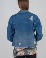 Load image into Gallery viewer, Favorite Distressed Denim Jacket
