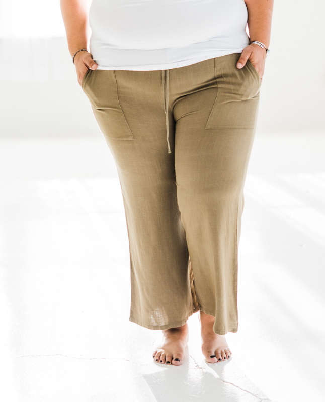 Hepburn Linen Cropped Pants