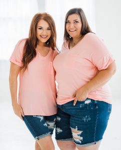 Easy Breezy Boyfriend Tee in Coral