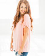 Load image into Gallery viewer, Easy Breezy Boyfriend Tee in Coral
