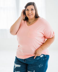 Easy Breezy Boyfriend Tee in Coral