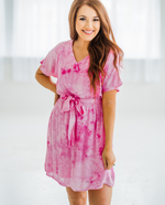 Load image into Gallery viewer, Make Things Happen Dress - Fuchsia
