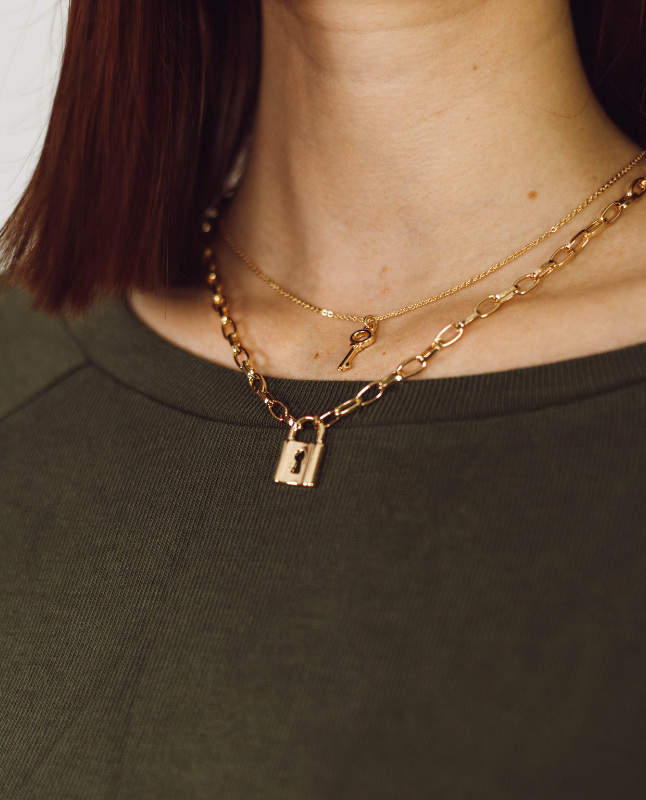 Lock & Key Layered Necklace