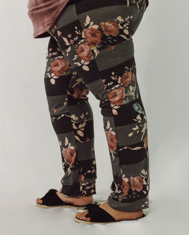 Stripe and Floral Joggers