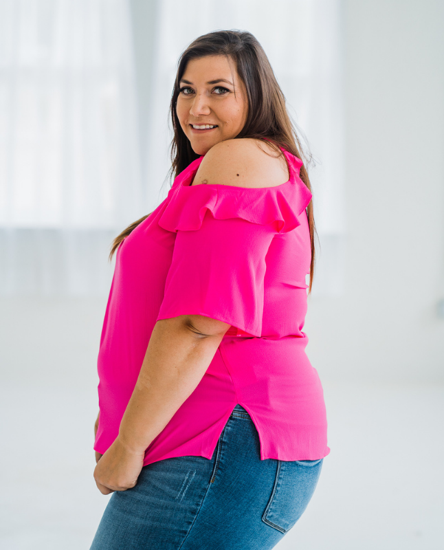 Shockingly Perfect Blouse - Hot Pink