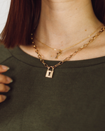 Load image into Gallery viewer, Lock &amp; Key Layered Necklace
