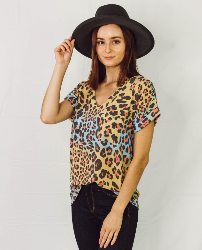 Ooh La La Cheetah Short Sleeve Top