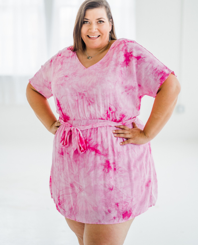 Make Things Happen Dress - Fuchsia