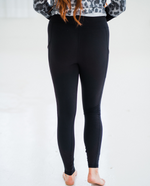 Load image into Gallery viewer, Full Length Wide Waistband Yoga Leggings - Black
