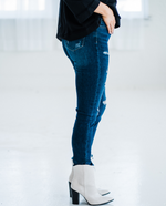 Load image into Gallery viewer, Always Feeling Positive Distressed Denim
