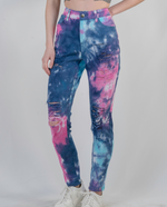 Load image into Gallery viewer, Groovy Galaxy Tie Dye Jeans
