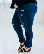 Load image into Gallery viewer, Always Feeling Positive Distressed Denim
