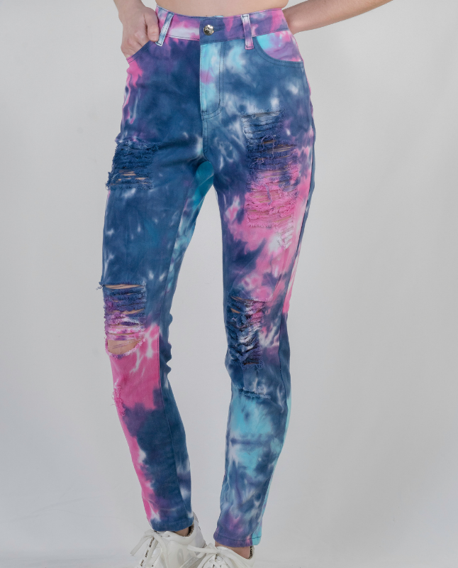 Groovy Galaxy Tie Dye Jeans