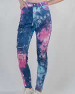 Load image into Gallery viewer, Groovy Galaxy Tie Dye Jeans
