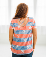 Load image into Gallery viewer, Old Glory Criss Cross Tee
