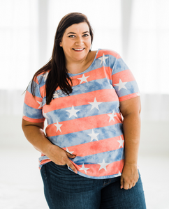 Old Glory Criss Cross Tee