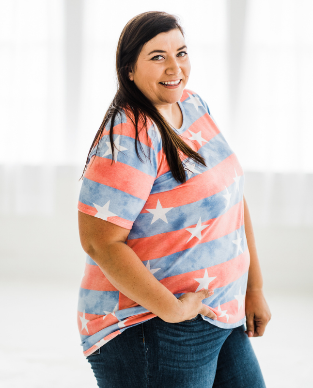 Old Glory Criss Cross Tee