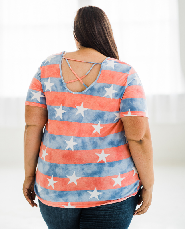 Old Glory Criss Cross Tee