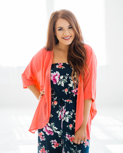 Poppy Fields Chiffon Cardigan