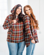 Load image into Gallery viewer, Brushed Flannel Hoodie Tunic
