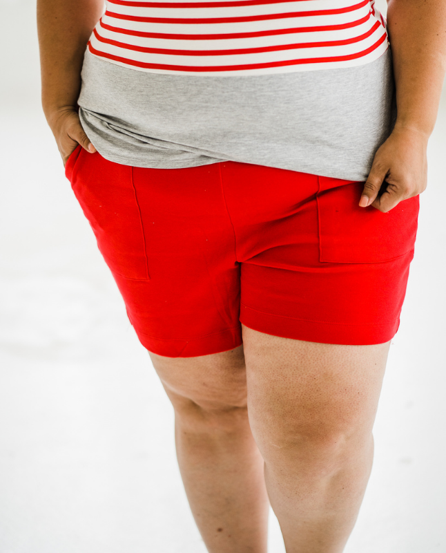 Ruby Red Essential Shorts