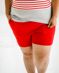 Ruby Red Essential Shorts