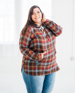 Load image into Gallery viewer, Brushed Flannel Hoodie Tunic
