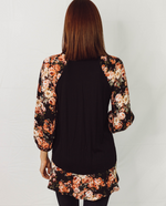 Load image into Gallery viewer, Floral Fringe V Neck Tunic Top
