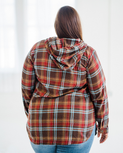 Brushed Flannel Hoodie Tunic