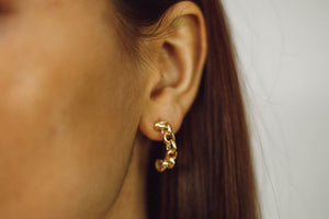 Nelda Chain Hoop Earrings