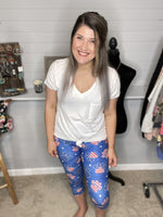 Load image into Gallery viewer, Patriotic Paws Capri Leggings
