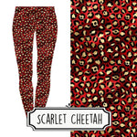 Load image into Gallery viewer, Scarlet Cheetah Valentine&#39;s Leggings
