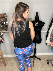 Patriotic Paws Capri Leggings